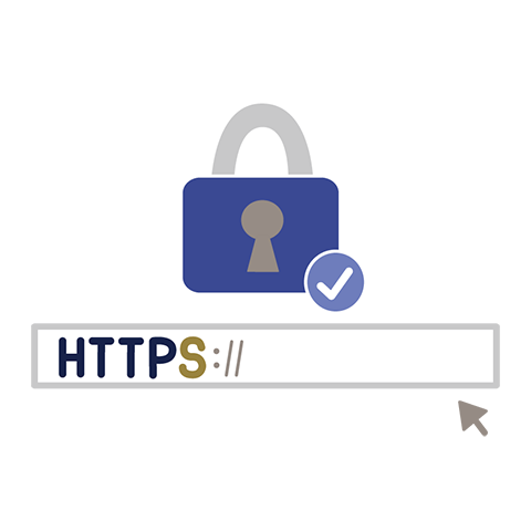 鍵マーク と HTTPS://