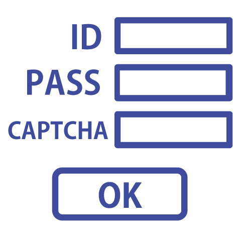 ID PASS captcha 入力 ログイン画面
