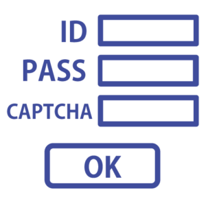 セキュリティ強化を目的としたCAPTCHAが配置されたログイン画面