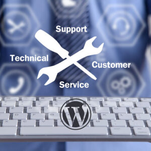 「Support」、「Technical」、「Customer」、「Service」の文字 と 技術的なWordPress顧客サポート