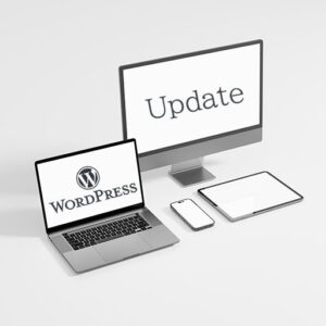 WordPress更新と
ノートパソコン、ディスプレイ、モバイル、タブレット